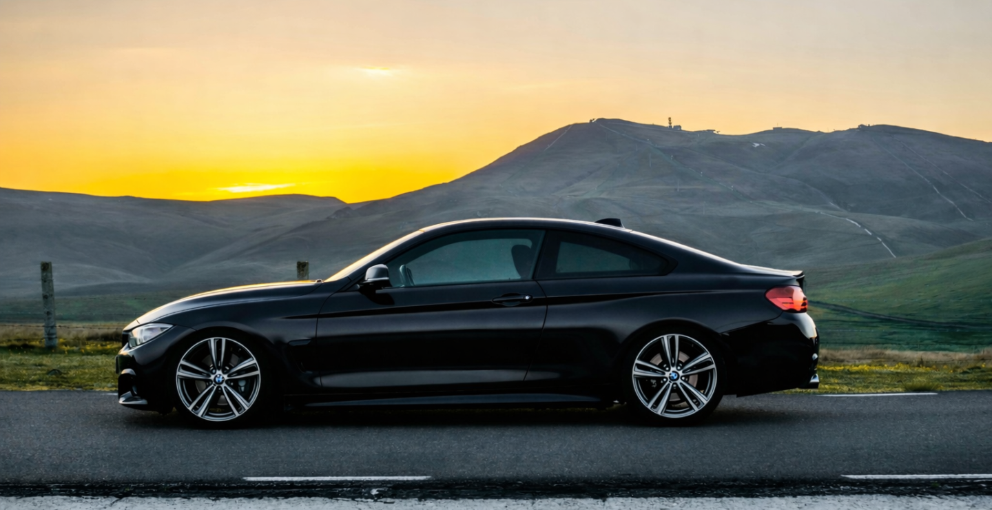 a car parked on the side of a road