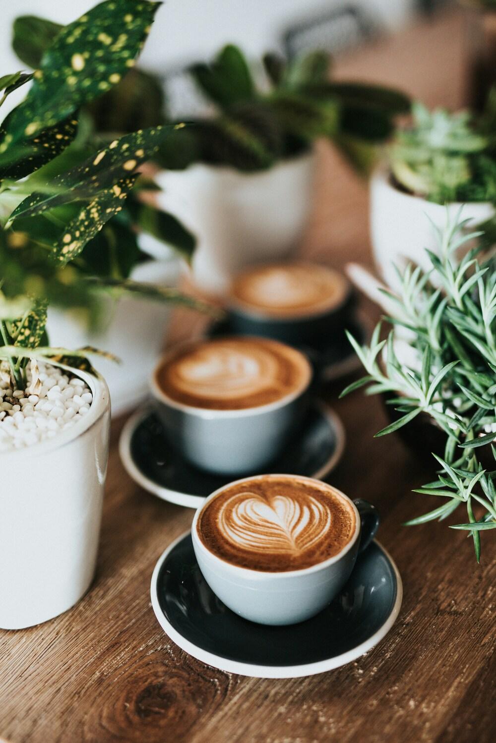 a cup of coffee on a table